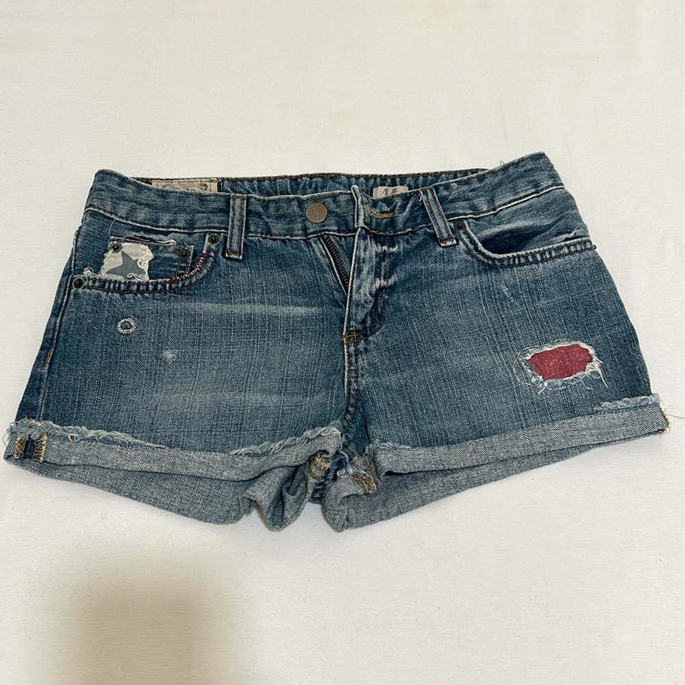 POLO RALH LAUREN DENIM SHORT FIVE  POCKETS BLUE 2”INSEAM GIRL SIZE  14